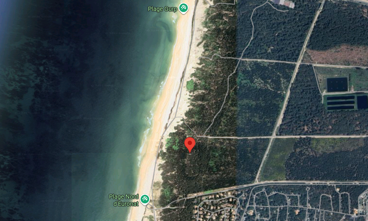 Plage et For�t entre Euronat Nord et Gurp